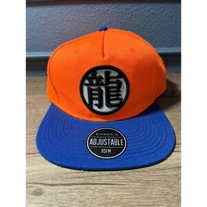 Dragon Ball Z Bioworld Orange Blue‎ Adjustable Snapback Hat Anime DBZ Cap